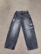 Southpole Boys Youth 8 Black Jeans Baggy Skater Distressed Y2K