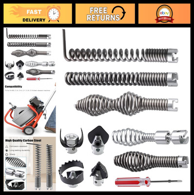 Drain Snake Drill Attachment Cutter Kit for 5/8'' Drain Auger Cable