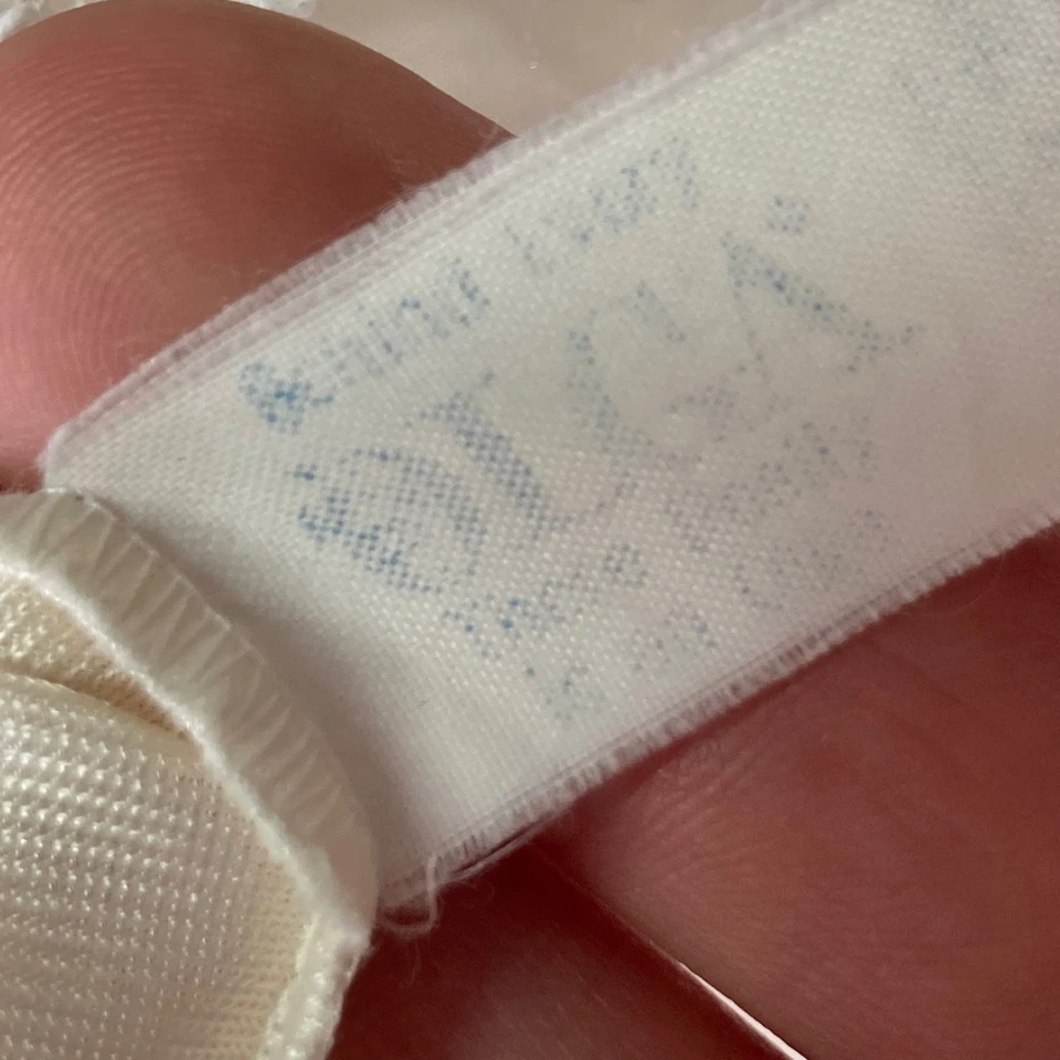 Vestido sin mangas vintage blanco con ribete de encaje camisola camisón pijama lencería Foto 3 de 4