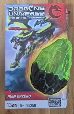 MEGA BLOKS DRAGONS UNIVERSE RISE OF THE PREDAVORS : RUIN ORZERO #95258 13PCS