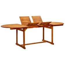 Bois d'Acacia Massif Table à Dîner de Jardin (150-200)x100x75 cm Patio vidaXL