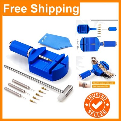 Professional Watch Link Removal Kit for Easy Resizing - 5 Spare Pins Included