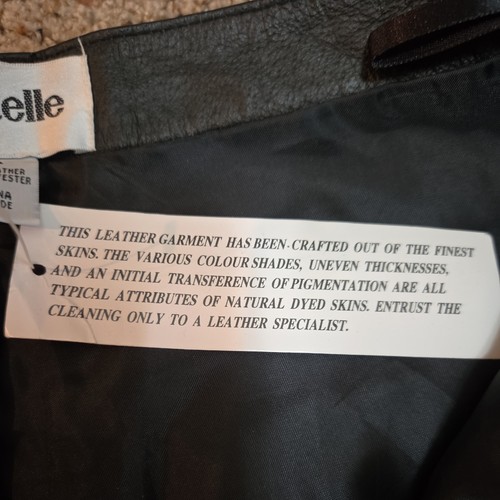 Black Leather Pants Straight Leg Vintage Bagatelle  SZ 10 NWT - Picture 3 of 6
