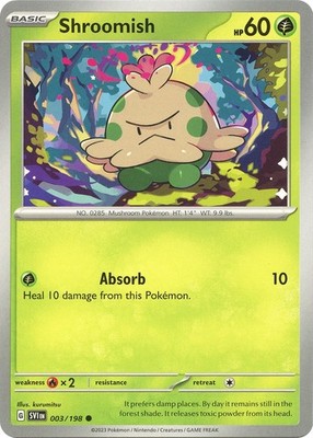 Shroomish SVI 003/198 Pokémon SV01: Scarlet & Violet Base Set Common Normal E...