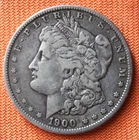 1900-S Morgan Silver Dollar, $1, 90%