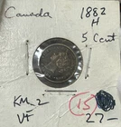1882 Canada 5 Cents Silver — photo from another recent sale