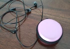 Pink Faux Leather Earbuds Case Headphone Pouch AirPods Earphone Storage