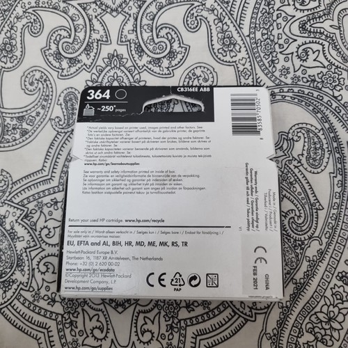 Original HP 364 Tintenpatrone Schwarz CB316EE - Bild 2 von 2