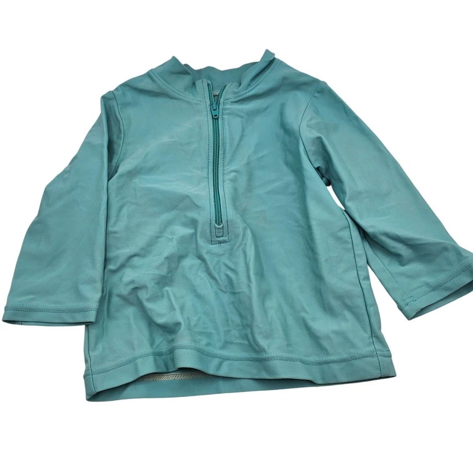 Primary Baby Gr. 12-18M Rashguard Badeanzug Oberteil hellblau 1/2-Reißverschluss