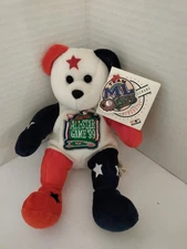 1999 All Star Baseball Game Team ML Bear Red-White-Blue Plush w/Tags