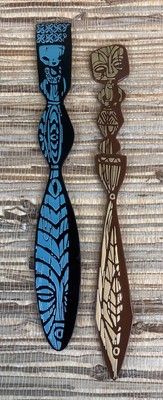 TIKI Swizzle Stick MOOKIE SATO 2 Different South Seas Adventure Stir Sticks NEW