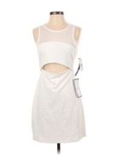 TRIXXI Womens Body Con Mini Dress White Sleeveless Party Lined Juniors 13