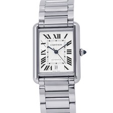 CARTIER tank mast XL H41mm W31mm Stainless Steel Silver Dial WSTA0053