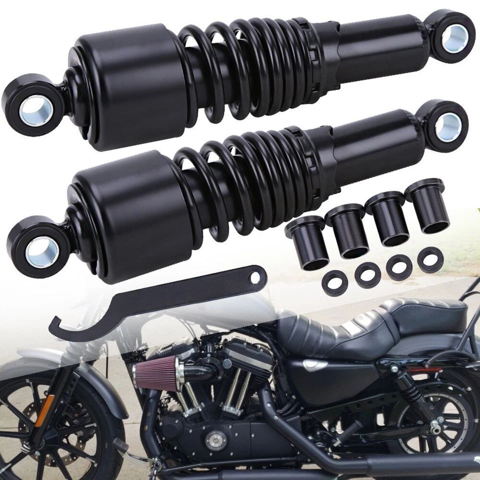 For Harley Touring Road King Street Electra Glide XL 10.5" Rear Shocks Absorbers Foto 4 de 4