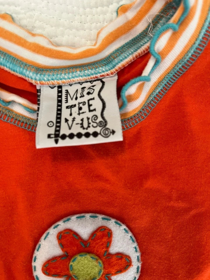 Mis Tee V-us Flower Power T-shirt Pants Boutique Outfit Size 6-7 - Image 3 of 4