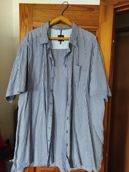 Men Shirt White Cotton One Size