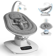 Luxury Electric Baby Swing for Infants, 45dB Quiet Dual Motor, 5 Swing Motion...