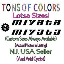 3 Pc. Miyata Bikes Die Cut Vinyl Decal Set w/Head Tube Sticker Cycling Bicycle 2