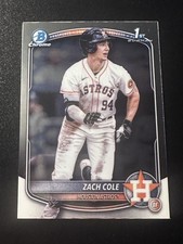 2025 Bowman Chrome 1st Prospects Zach Cole #244. Astros