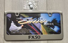 Infiniti Fx50 License Plate Frame Stainless Steel Silver- Elite Automotive