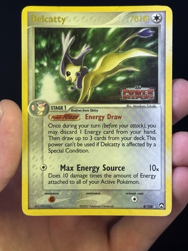 Reverse Holo (Stamped) Delcatty 8/108 EX Power Keepers Pokemon Trading Card TCG