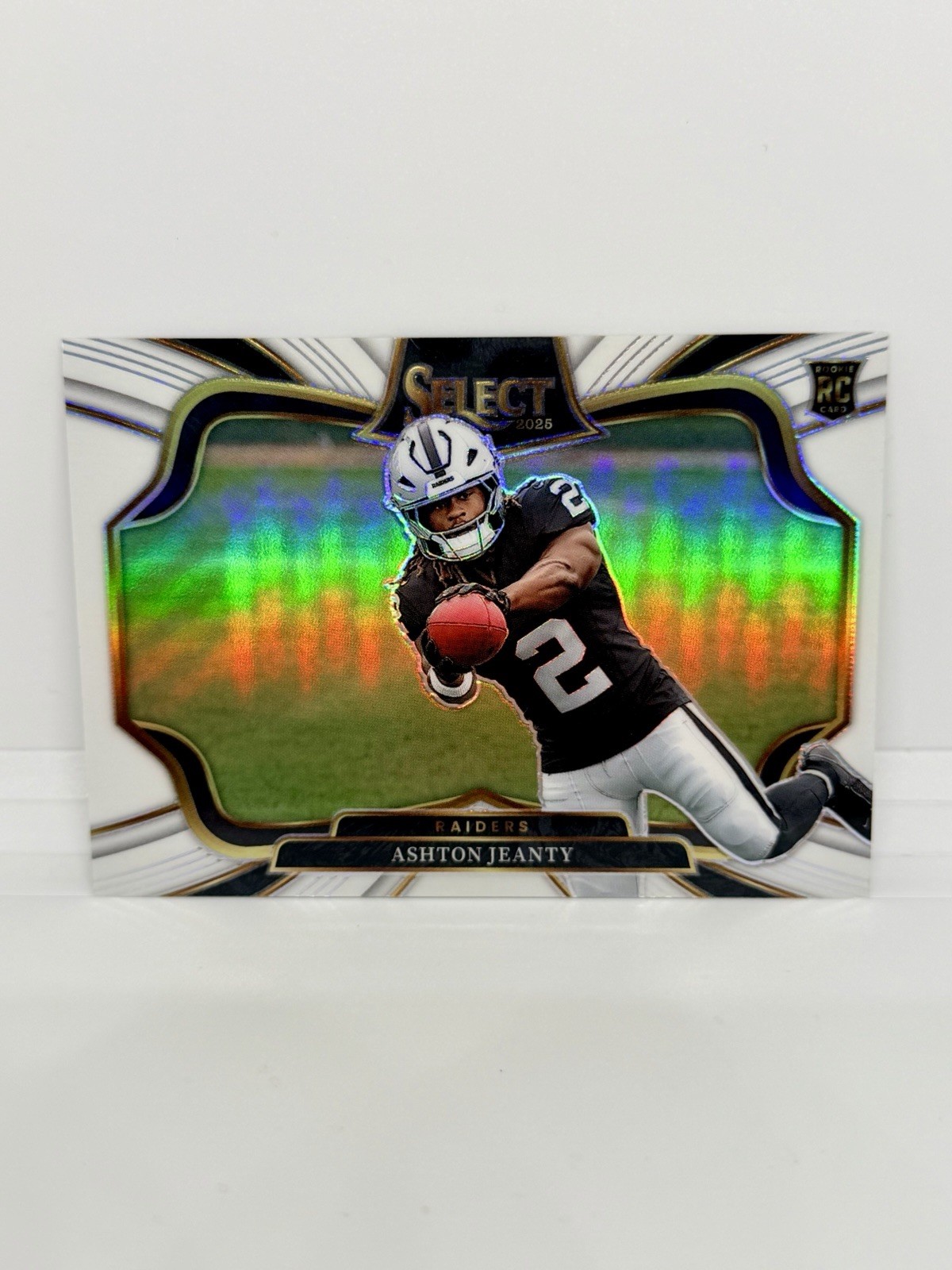 ASHTON JEANTY Rookie 2025 Panini Select Field Level White Prizm 01/35 Raiders