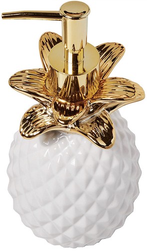 Gilded Pineapple Lotion Dispense SKL Home by Saturday Knight Ltd. White/Gold - Afbeelding 1 van 3