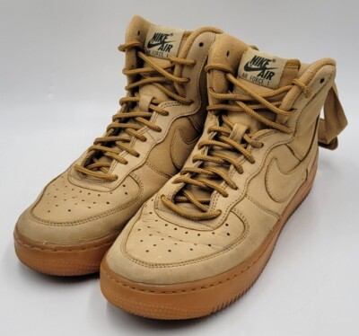 Nike Air Force Fax Wheat Brown High Sneakers Shoes 6y Read