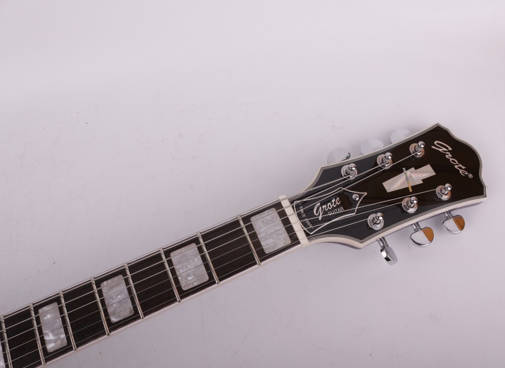 6-string electric jazz guitar in Dark Blue f hole Humbucker*2