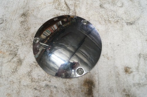 94 Harley Softail Fatboy FLSTF Chrome Engine Derby Clutch Cover OEM 60668-84B - Picture 4 of 5