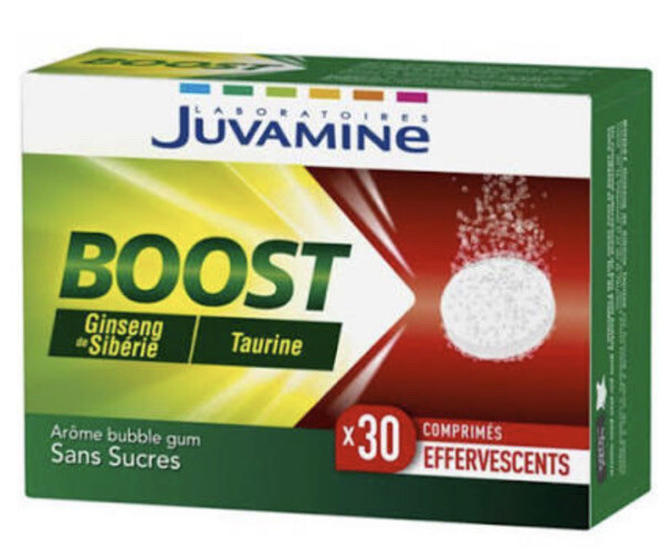 JUVAMINE Boost Gingseng de Sibérie et Taurine en 30 comprimés effervescents