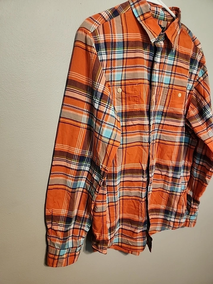 Vintage Polo Ralph Lauren Mens Large Green Blue Orange Aztec Pockets - Image 4 of 4