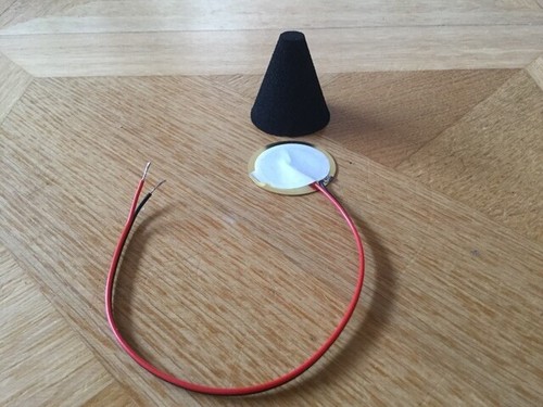 E-Drum Trigger-Kegel / Cone + Piezo-Sensor-Set, 35 mm - Afbeelding 1 van 3