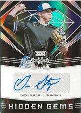 2020 Panini Elite Gus Steiger Auto SP RC Cincinnati Reds