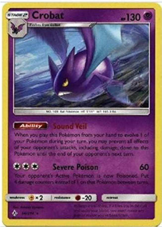 Pokemon - Crobat - 66/214 - Holo Rare - Unbroken Bonds - NM/M - NEW