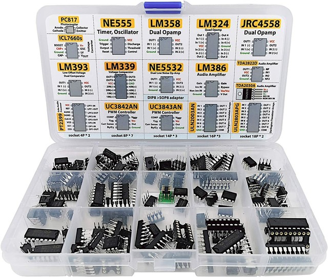 XL IC Chip Assortment 150 Pcs OPAMP Oscillator PWM Pc817 ...