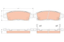 TRW GDB4455 Set pastiglie freno, freno a disco per BUICK,CHEVROLET