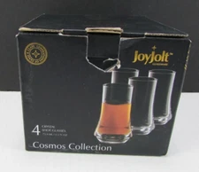 JoyJolt Cosmo Insulated Crystal Double Wall Shot Glasses (Set of 4) - 2.5 oz