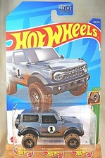 Hot Wheels #68 Borchie Fango 2022 1/5 '21 FORD BRONCO Acciaio-Blu con Beadloc Nero Sp