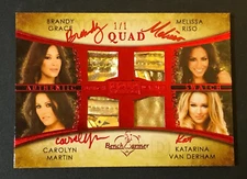 2013 Benchwarmer Quad Auto Worn Bikini Swatch #1/1 MELISSA RISO Grace KATARINA