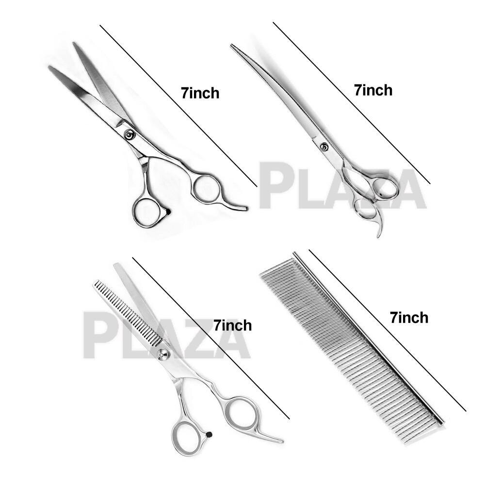 7 Professional Cat Dog Pet Grooming Scissors Shear Set Hair Cutting