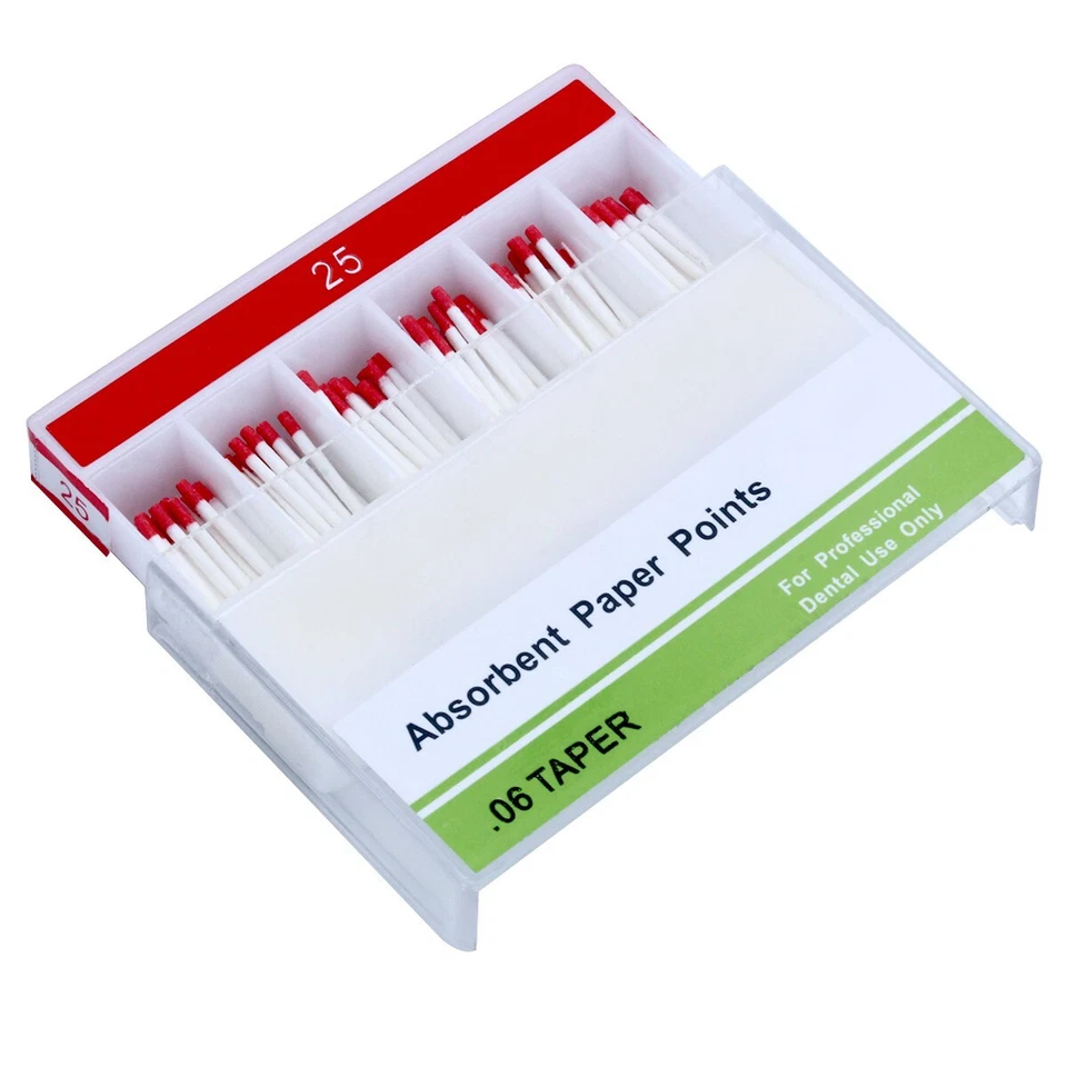 20 Packs Dental Endodontic Absorbent Paper Points Taper:PP 0.06 25# 100pcs/pack - Image 2 of 4