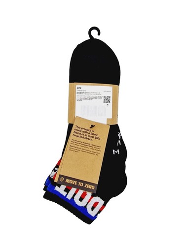 Nike Move To Zero Dri-Fit 3 Pack Black Red Blue Ankle Socks UK 5-8 EUR 38-42 - Picture 8 of 9