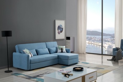 2pc Modern Light Blue Velvet Fabric Sofa Chaise Bed Storage Sectional Set Ebay 2pc Modern Light Blue Velvet Fabric Sofa Chaise Bed Storage Sectional Set Ebay
