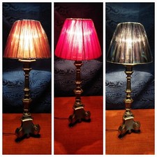 Lampada Da Tavolo Scrivania Ex Candeliere Bronzo Cappello A Scelta Antiquariato