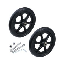 2 PCS Walker Wheels Replacement Drive Walker Replacement Parts Black 7.87" 
