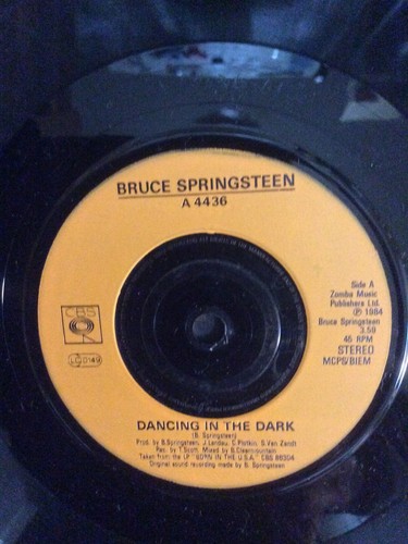 Bruce Springsteen 7” IMPORT Vinyl 45 Dancing In The Dark RARE Pink 1984 CBS LP - Picture 3 of 4