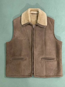 shearling fitch sheepskin abercrombie vest leather