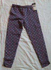 New Girl's Size L 12/14 Chaps Blue Pattern Leggings Pants