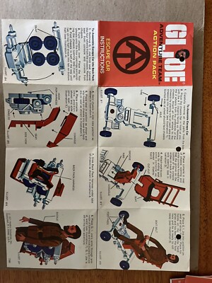 GI JOE Adventure Team 1970's Escape Car Instruction Action Pack